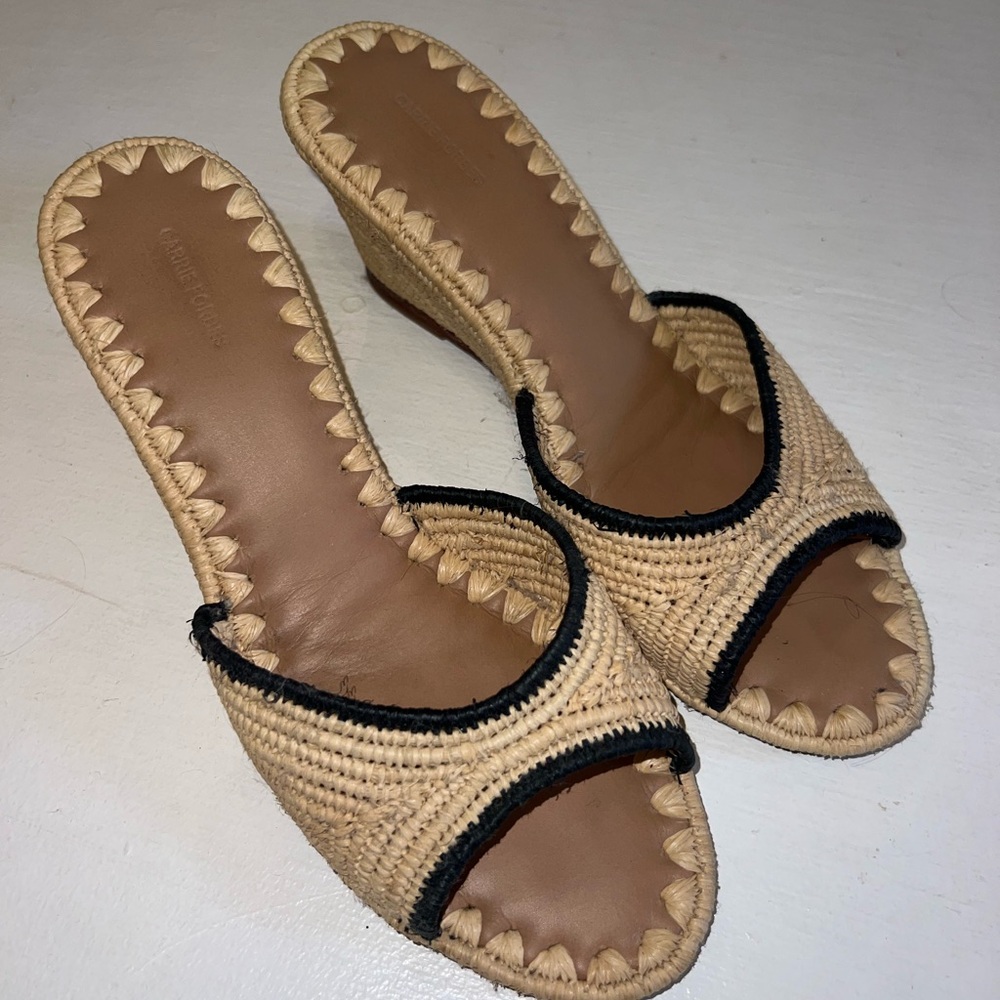 Carrie Forbes - Natural Woven Mules - Made in Morocco